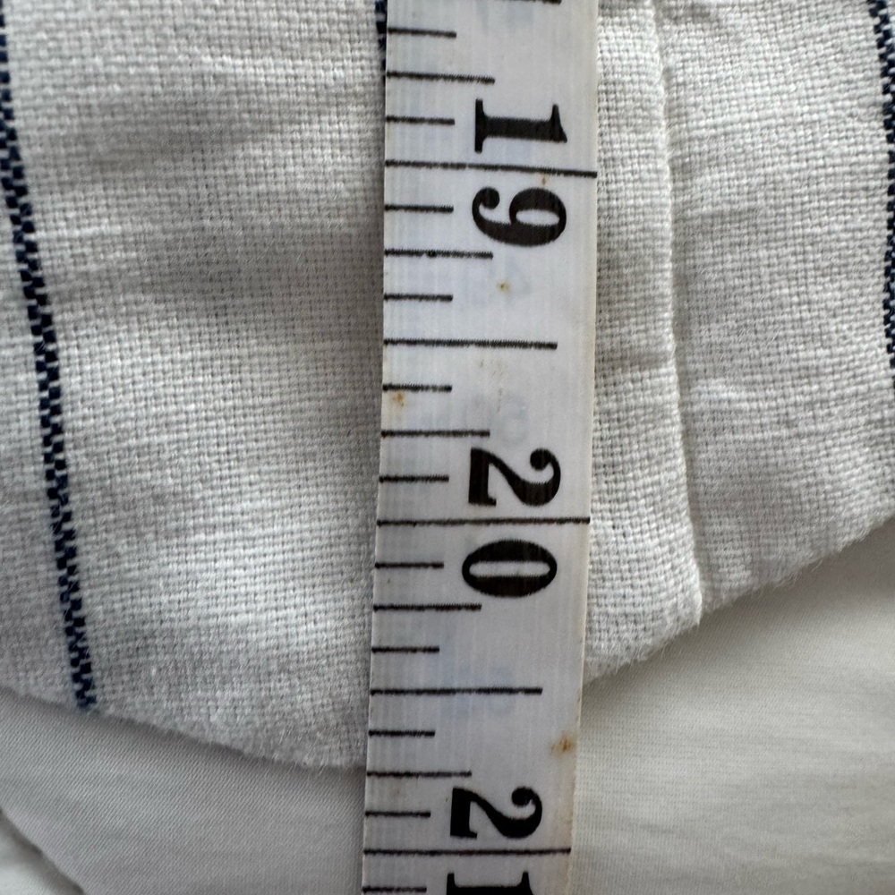 GAP Linen and Cotton Blend Navy and White Striped Vest Women’s Size Medium - Picture 9 of 9